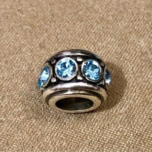 🆕Listing! Brighton Glam Spacer bead Round light blue Aquamarine crystals Retired